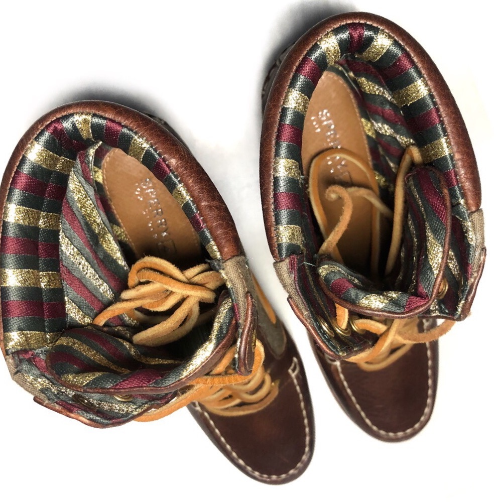 Sperry Topsider Trinity Heel Boots • Brown & Olive - Picture 5 of 8